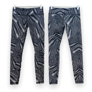 VIMMIA Geometric Line 7/8 Athletic Athleisure Black Leggings Women's Small